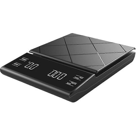 Balance à café 3 kg/0,1 g avec minuteur, outils de cuisine, balance multifonctionnelle numérique, compatible avec le café filtre, le café à la verseuse et l'espresso.