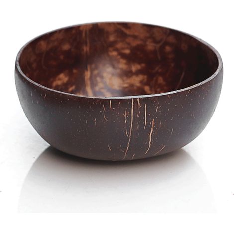 Bol en noix de coco naturelle, bol de service en coque de noix de coco, plat à salade de noix et bonbons, récipient pour divers articles pour la maison et le café