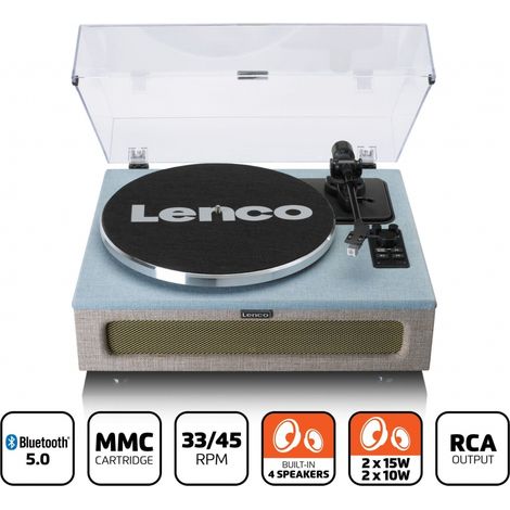 Lenco Lenco LS-440BUBG Plattenspieler mit 4 Lautsprechern