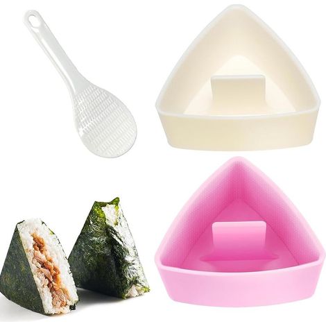 3 Pièces Moule Onigiri Triangle Moule à Sushi Boules de Riz Bento, Restaurant, Camping Familial (1/5)