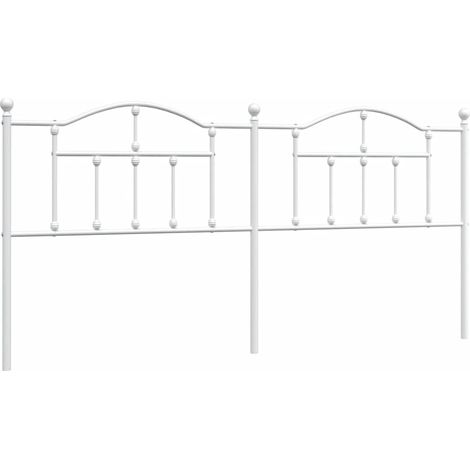 Maison Exclusive - Testiera di Ricambio in Metallo Bianco 193 cm