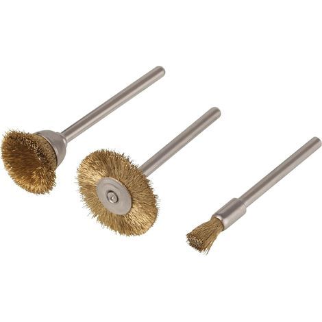 45 Pièces Mini-brosses en Laiton/tige 2,35 mm (1/4)