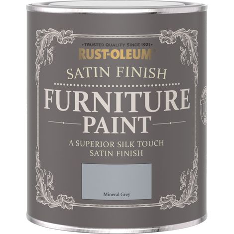Rust-Oleum Satin Furniture Paint - Mineral Grey - 125ML