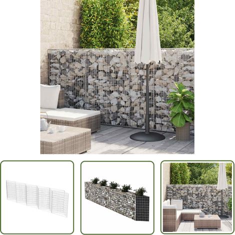 The Living Store Gabionenkorb Pflanzkasten Gemüse-Hochbeet Stahl 300×30×100 cm - Gabionenkorb - Stahltank - Gartenzaun - Ziergarten - Begrünung (1/5)