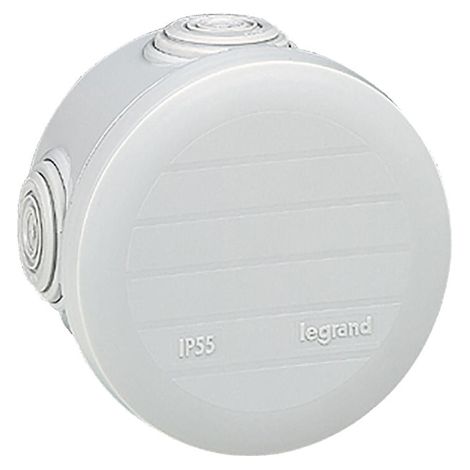 LEGRAND 092002  Caja plexo redonda con 4 conos IP55/IK07 Ø70x45mm para cables y tubos de Ø4-20mm fabricada en termoplástico col (1/3)