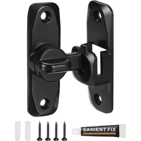 Verrou de porte coulissante 90/180°, ferme-porte en alliage zinc (1/5)