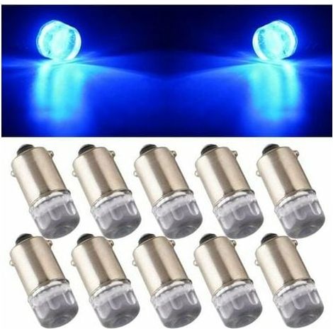 10 ampoules LED BA9S 1W 12V 70 lm, pour feu de position arrière latéral, clignotant intérieur, feu de recul, véhicule routier (1/5)