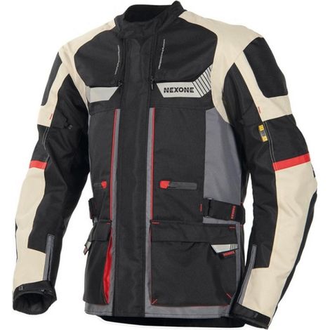 Motorradjacke Nexone Touring Adventure für Herren, 4 Jahreszeiten