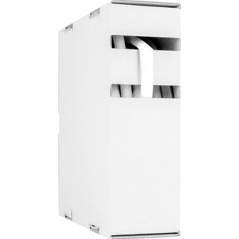 Hongshang 21111340118 Gaine thermorétractable sans colle blanc 25.40 mm 12.70 mm Taux de retreint:2:1 5 m X966252