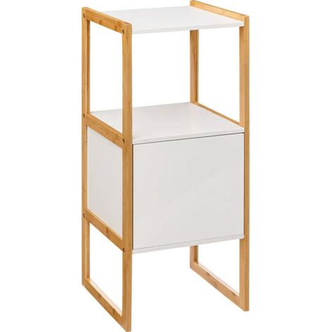 Meuble Bas 1 Porte "Natureo" 80cm Blanc (1/5)