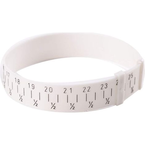Jauge Règle Bracelet Souple, 15-25 cm Bijoux Mesure Poignet Taille Outil Réglable Taille Mesure Poignet en Plastique, Poignet Taille Mesure Outil (1/5)