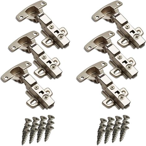 SOTECH 6 pièces Hettich Sensys 8645i TH52 Charnière à ouverture centrale 110° 9071206 Hauteur (Distance) 1,5 mm Amortisseur incl. vis M4x16mm (1/5)
