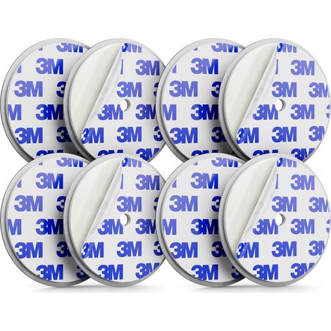 4 Pièces Support Magnétique pour Détecteurs de Fumée Support Magnétique Détecteur D'incendie Support Magnétique Auto-adhésif Surface Adhésive et Trou de Perçage 65 mm Diamètre (1/5)