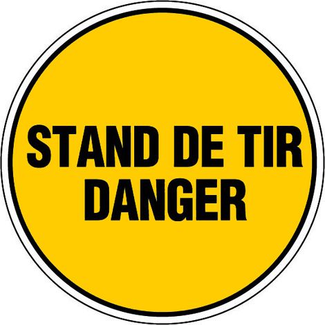 Panneau Danger stand de tir - Rigide Ø300mm - 4061382 (1/2)