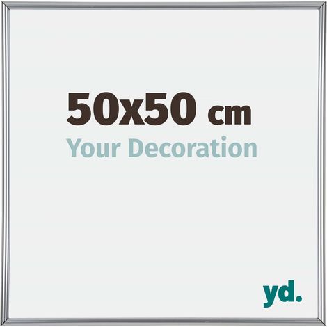 yd. - Cadre photo 50x50 - Argent Brillant - Plastique - Annecy