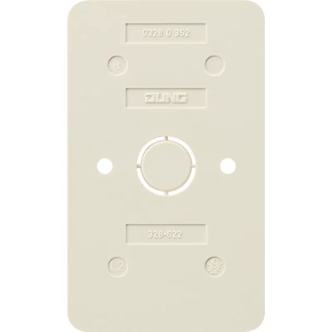 Jung Bodenplatten für die Serie AP 600 2fach, für Zweifach-Steckdose Art.-Nrn.: 6020 A, 6020 KIA, weiß 328-622 (1/2)