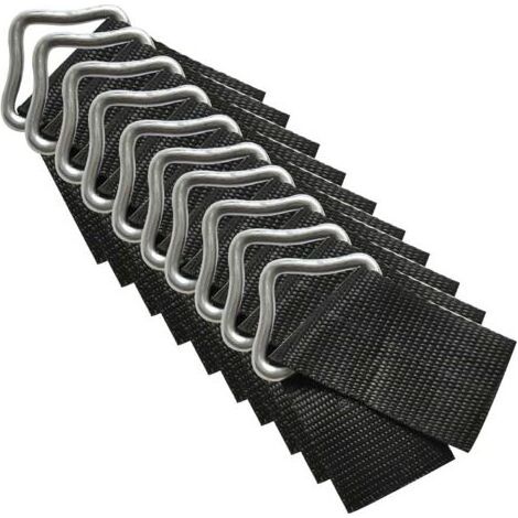 Boucle Triangle Trampoline, 10pcs Anneaux Triangle Boucle V-Rings, Haute Résistance à l'érosion Boucle Triangle en métal pour Réparation de Remplacement de Trampoline (1/5)