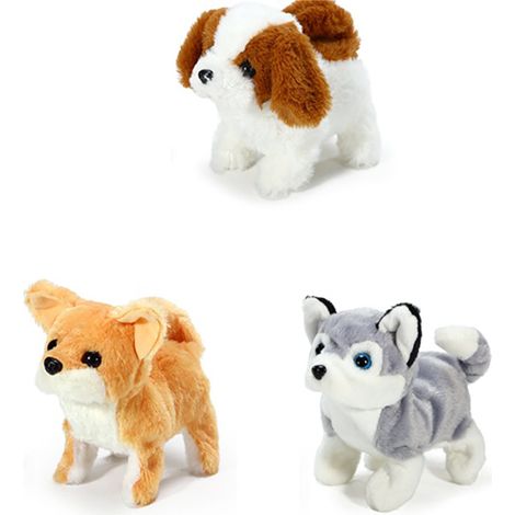 Chien en peluche électrique réaliste, chien intelligent qui aboie et marche, jouet en peluche pour enfants, jouet animal en peluche (1/5)