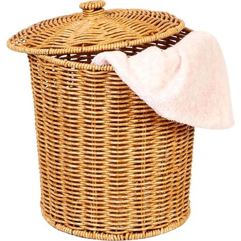 Laundry Basket with Lid Portable Woven Storage Basket for Clothes Miscellaneous Items and Toys Use Bedroom Bathroom and Living Room 29.00 x 23.50 x 20.00 cm (1/3)