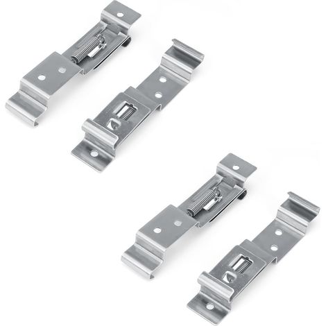 Pinces de Plaque D'Immatriculation, 4 Pièces Support Plaque Immatriculation Voiture, Porte Plaque Immatriculation Remorque, Adapté à Une Hauteur de Plaque D'Immatriculation de 10,5 à 11,5 CM (1/5)