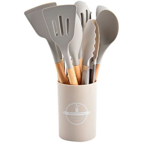 BUNTHAUS Ensemble de 12 ustensiles de cuisine , kaki