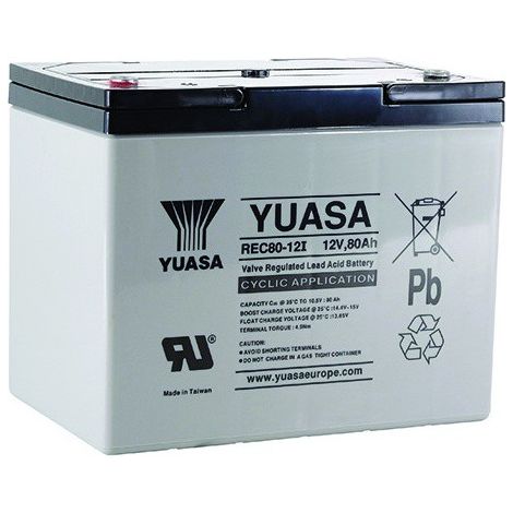 Batterie plomb étanche REC80-12 Yuasa 12v 80ah (1/2)