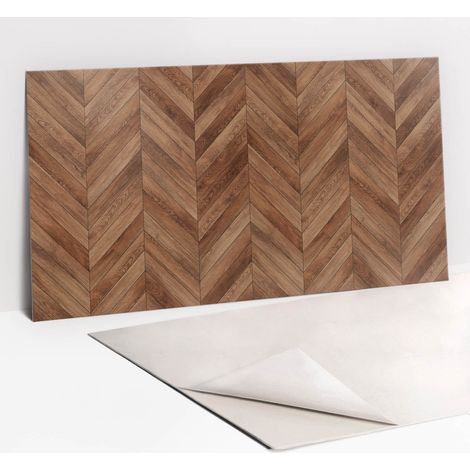 Panneau décoratif mural autocollant en vinyle imperméable 100 x 50 cm – Résistant aux intempéries – Installation facile sans colle - BOIS 100 X (1/5)