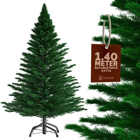 CASARIA® Weihnachtsbaum künstlich 140 150 180 240 cm dichte Spitzen schneller Aufbau Metallständer wie echt schwer entflammbar Tannenbaum Edeltanne 140cm (1/5)