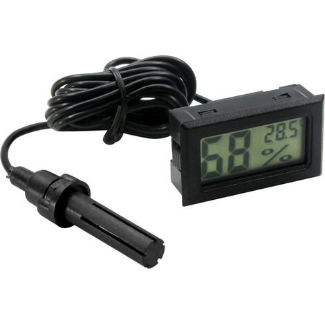 Mini thermomètre hygromètre électronique numérique pour l'intérieur et l'extérieur avec sonde adaptée pour l'entretien des installations (1/5)
