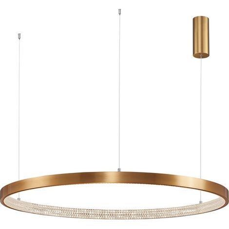 Merano Clarksville Plafonnier LED Intégré Laiton Doré Antique Aluminium LED 60W 4030Lm 3000K