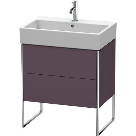Meuble sous-vasque XSQUARE 731x684x460mm Satin aubergine
