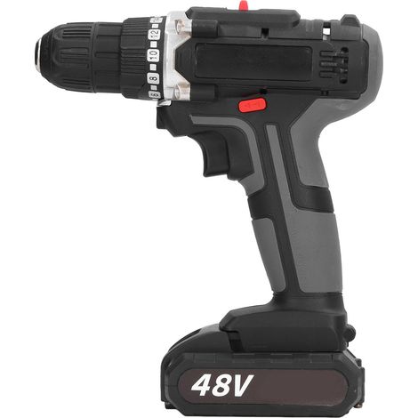 Perceuse sans fil 48V avec visseuse sans balais, kit électrique domestique avec tournevis, chargeur 100-240V (1/5)