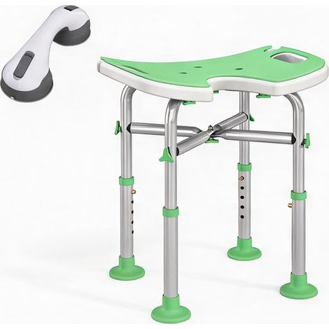 Tabouret de douche en aluminium à hauteur ajustable et assise (1/5)