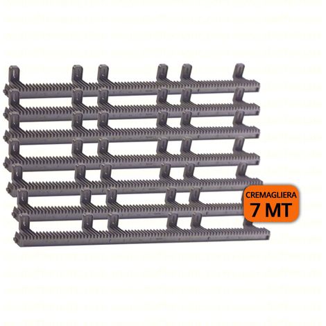 Kit Cremagliera 7 Mt Metri Universale Cancello Scorrevole Nylon Plastica