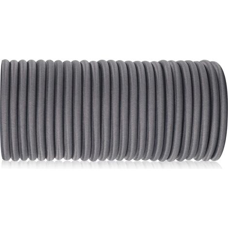 Corde élastique de sécurité grise 4 mm x 30 m, sangle élastique, filet de chargement, articles fixes (1/5)