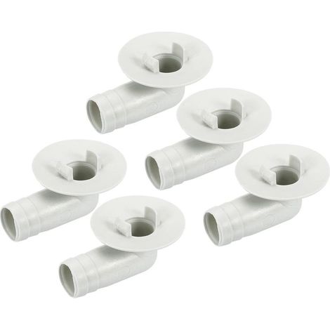 Ablaufschlauchverbinder für Klimaanlagen, 17 mm Winkelstück, Ersatzteil, Zubehör für Mini-Split-Fensterklimaanlagen, Beige, 5er-Pack (1/5)