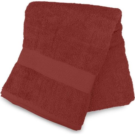 Filiyano-Serviette de bain en coton 500 g/m² 70 x 130 cm, coloris brique LAGUNE, par Soleil d'ocre. (1/3)