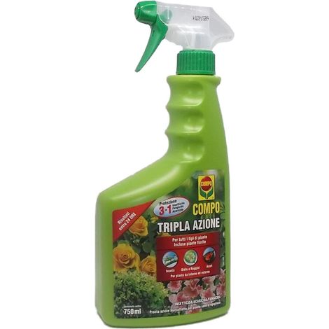 Insetticida universale "Tripla Azione" per acari, afidi, cocciniglia e fungicida spray pronto all' uso 750 ml (1/4)