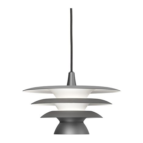 DaVinci Plafonnier Suspendu Moderne Dome 30cm Gris Oxyde 1x E14 (1/2)