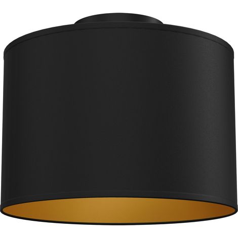 Plafonnier Arden Luminex noir et doré 1xE27 abat-jour tissu 15 W (1/2)