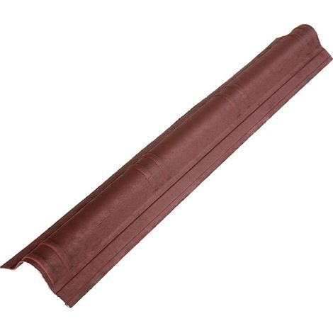 Elemento di colmo ONDULINE per tegola Onduvilla. Dimensioni 106 x 19,4 cm - Colore rosso sfumato