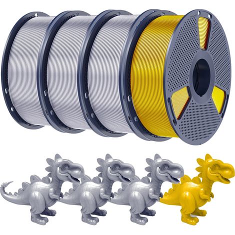 Filamento per stampa 3D, 4 kg totali, PLA biodegradabile, 3SV-1Gd PLA silk (1/2)