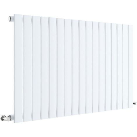 Hudson Reed Sloane Single Designer Horizontal Radiator 600mm H x 992mm W - Satin White (1/5)