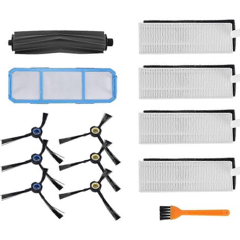 Pour aspirateur robot Silvercrest SSR1 SSRA1 iLife A9S A9 A7, brosse principale, filtre HEPA latéral (1/5)