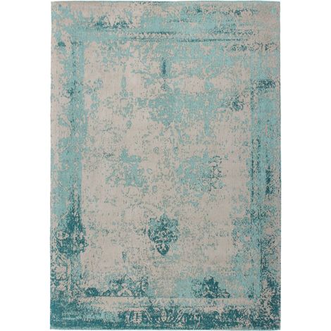 Tapis fait main nostalgie 285 turquoise - 120 x 170 cm (1/5)