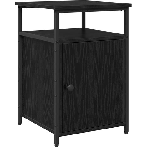 Table de chevet Cabinet de chevet Table de nuit Chêne noir Bois d'ingénierie (1/5)