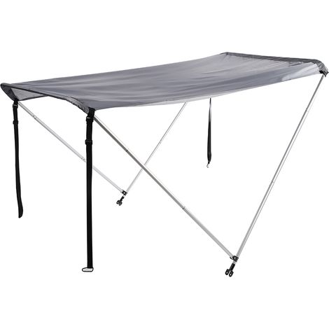 Pare-soleil en toile Oxford enduite 210D et tige en alliage d'aluminium pour canot pneumatique, canoë ou kayak (1/5)