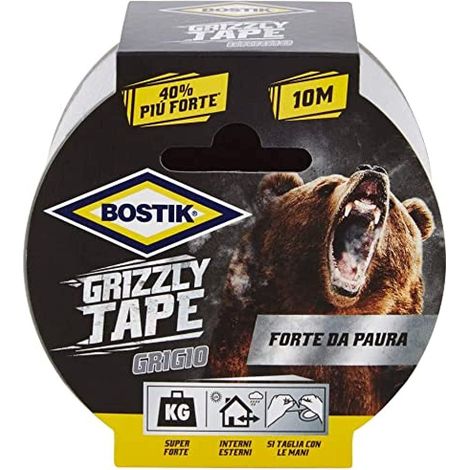 Bostik Nastro Americano Telato Grigio Riparazioni Grizzly 10x50mm - Grigio (1/5)