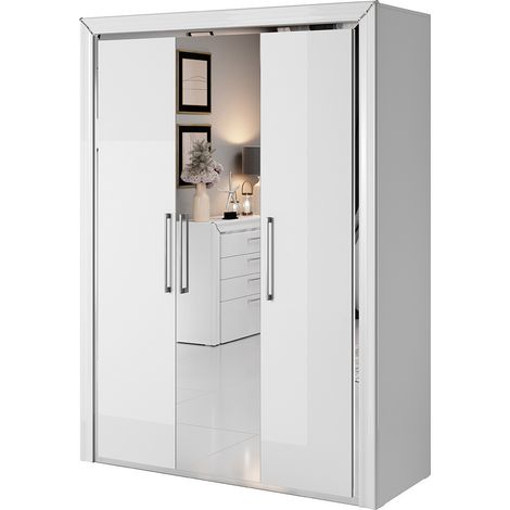 Armario 150cm colección DOHA. Color blanco brillante.