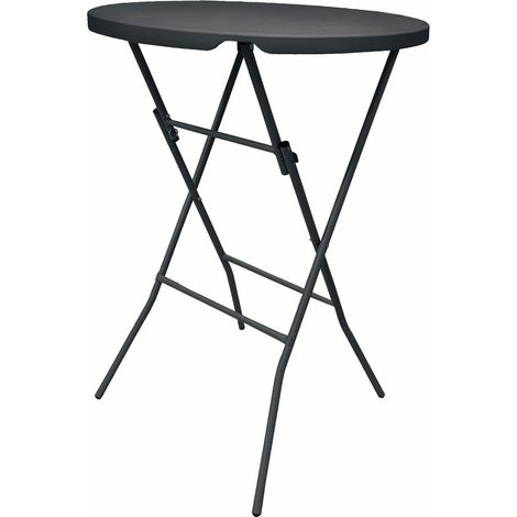 Werka Pro – Table mange debout Ø80cm – Hauteur 110cm – Plateau en polyéthylène – Structure en acier – Pour 3 personnes – Pliable et stable